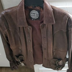 Nimbus leather bomber jacket